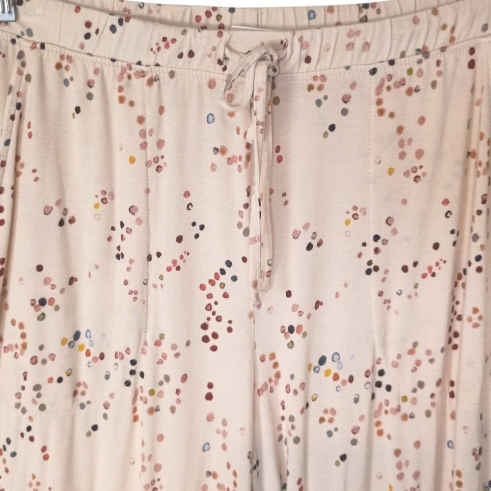 Soma Womens Pajama Set XS Rust Cami Top Cream‎ Polka Dot Pants Lounge 2 Piece